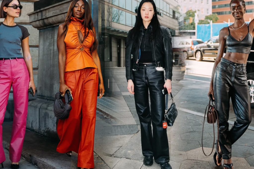 faux leather pants